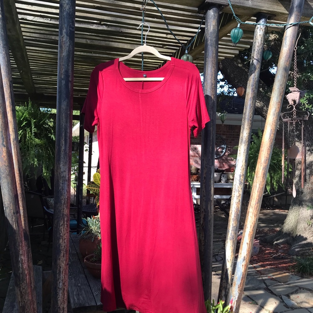 ❄️Unbranded Shift Dress, Cranberry Color, NWOT! ❄️